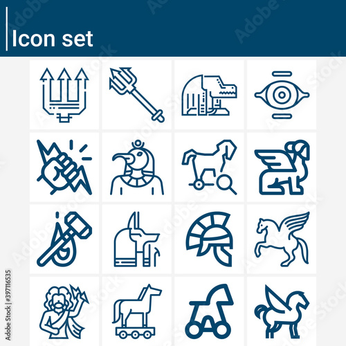 Simple set of anatomic related lineal icons.