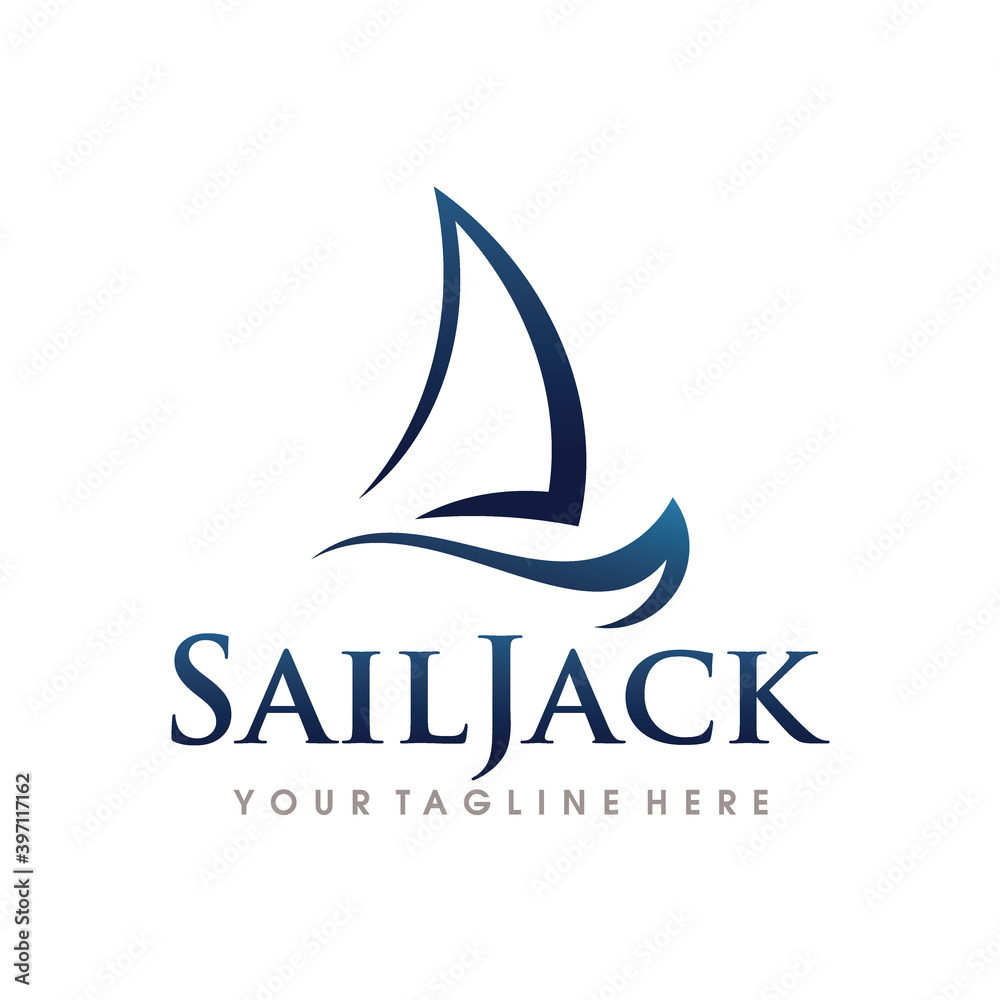 Sailing Logo Design. Sailing Boat Logo Vector Template Sailing Logo Design. Sailing Boat Logo Vector Template