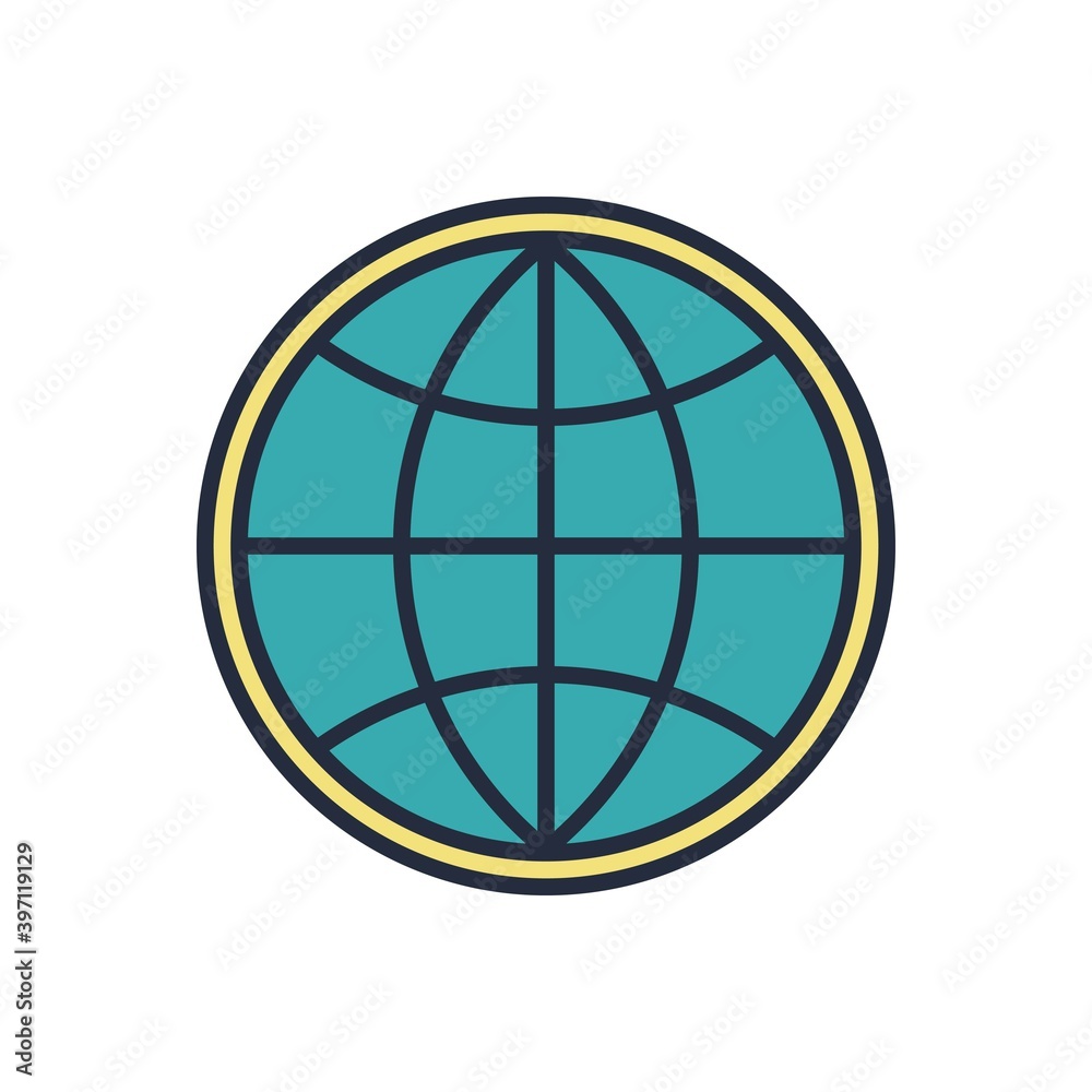 World globe icon. Planet Earth symbol. Internet sign. World globe icon. Planet Earth symbol. Internet sign.