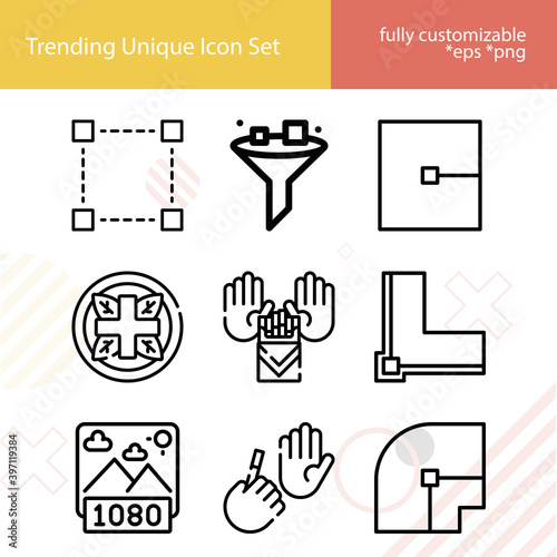 Simple set of decision making related lineal icons.