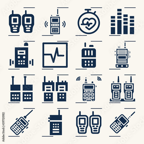 Simple set of cardinal number related filled icons.