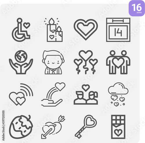 Simple set of parity related lineal icons.