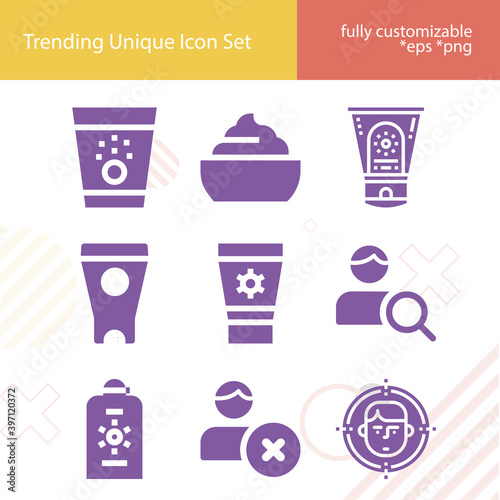 Simple set of elite related filled icons.