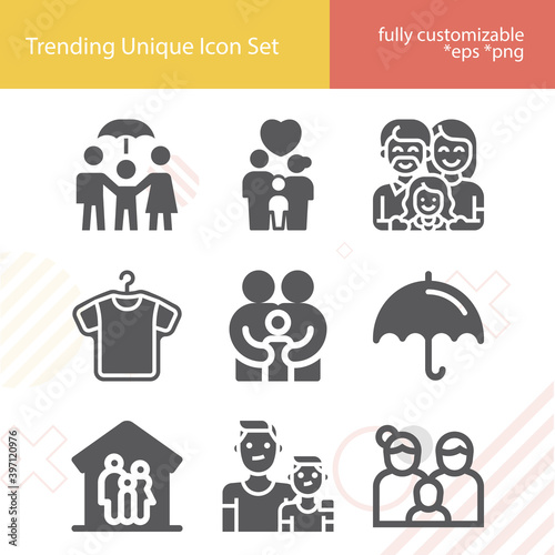 Simple set of moist related filled icons.