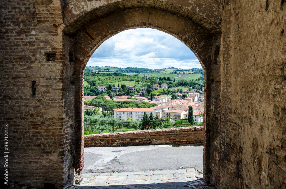 Archway in the ancient City, Certaldo, Italy Archway in the ancient City, Certaldo, Italy