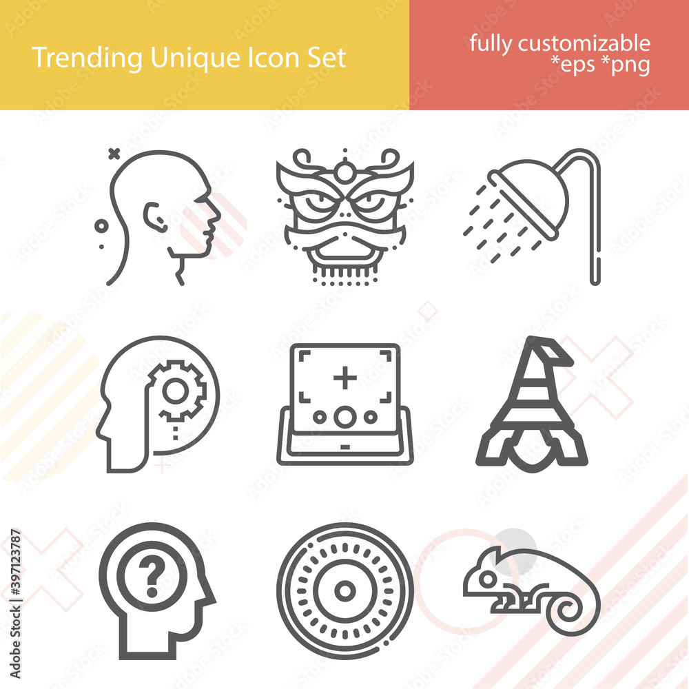 Fototapeta premium Simple set of opponents related lineal icons.