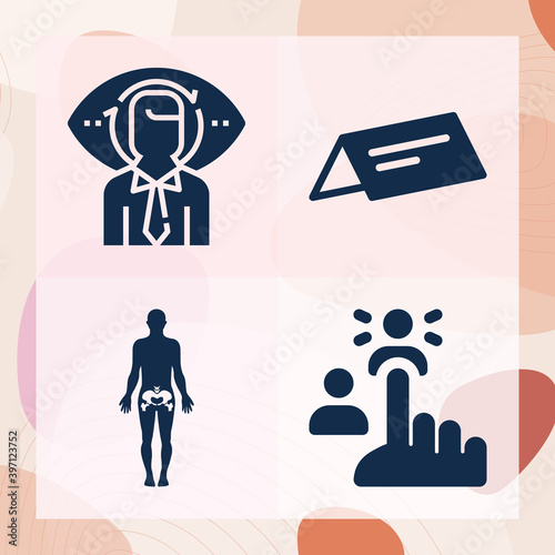 Simple set of constituency related filled icons