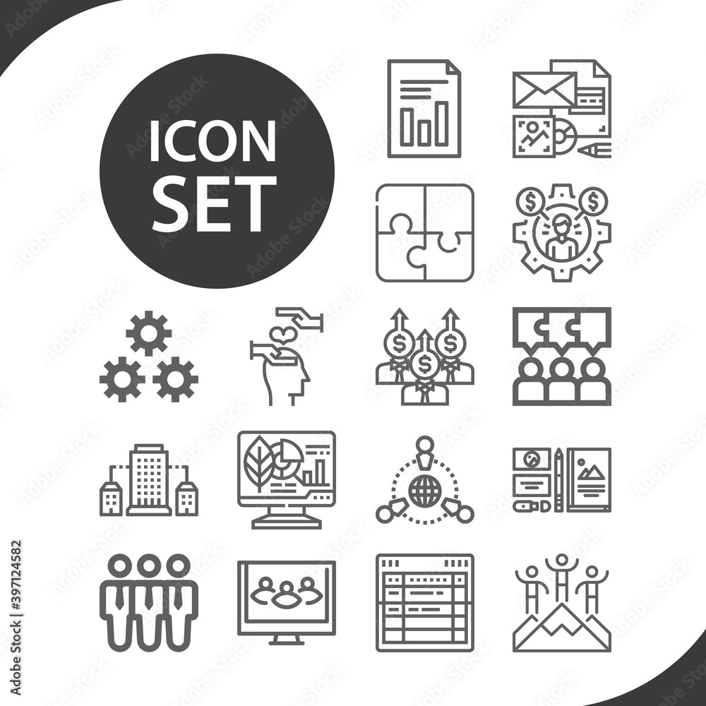 Simple set of merger related lineal icons. Simple set of merger related lineal icons.