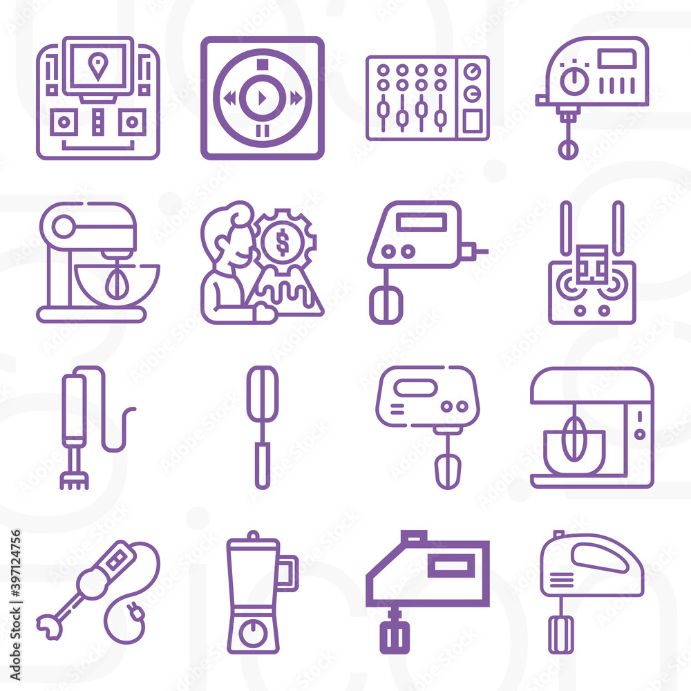 16 pack of dominance lineal web icons set 16 pack of dominance lineal web icons set