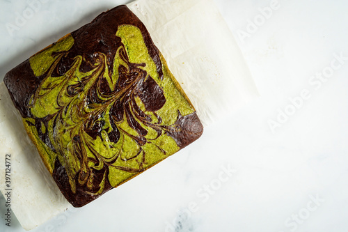 Chocolate matcha cake