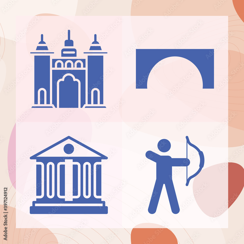 Simple set of aorta related filled icons Simple set of aorta related filled icons