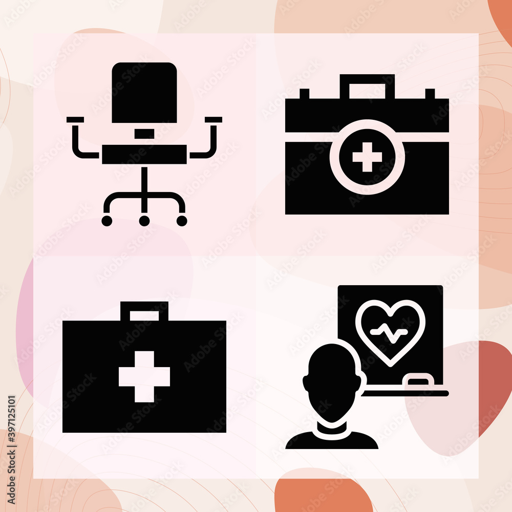Simple set of relief related filled icons Simple set of relief related filled icons
