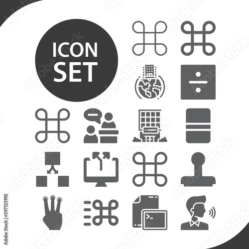 Simple set of brigade related filled icons.