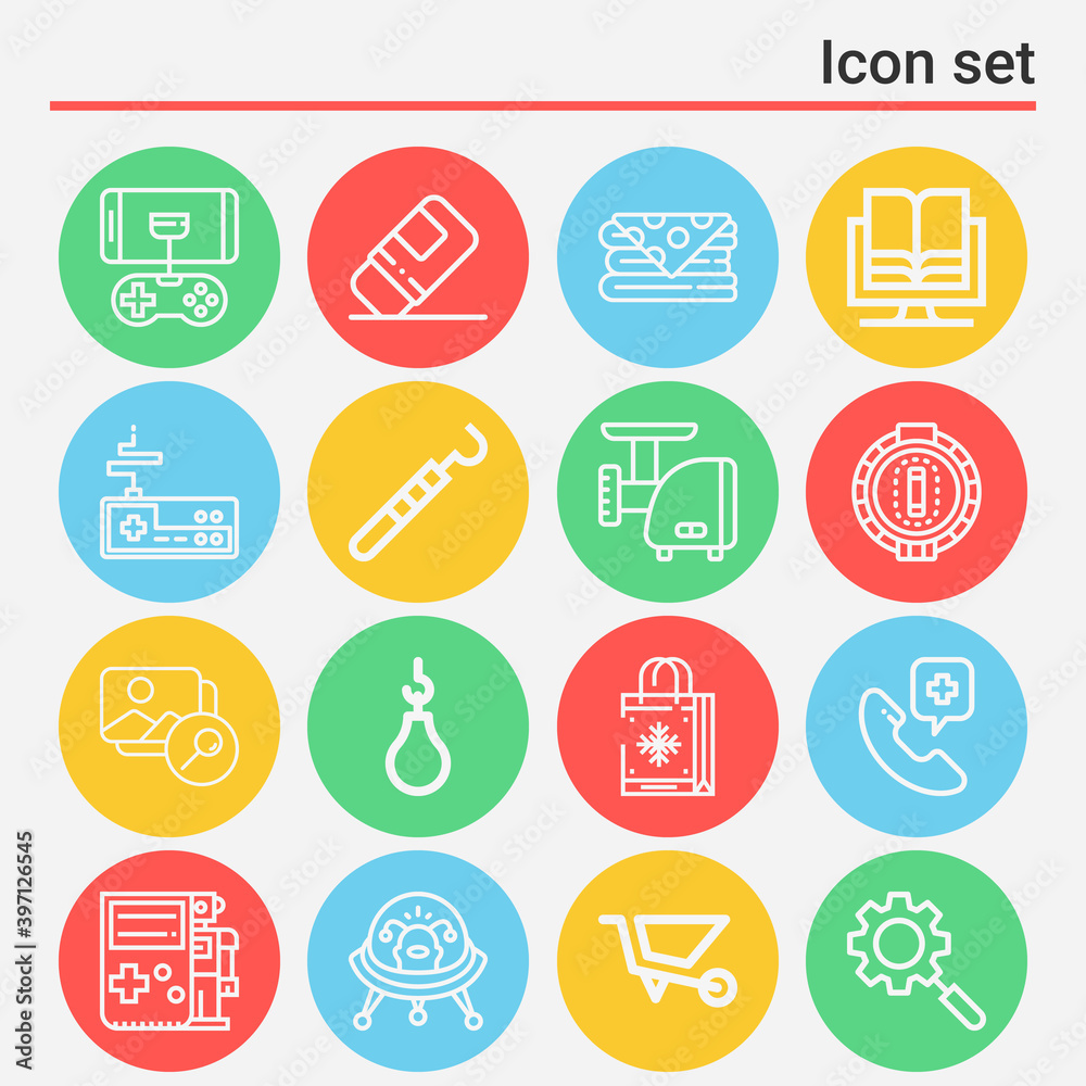 16 pack of globe lineal web icons set 16 pack of globe lineal web icons set
