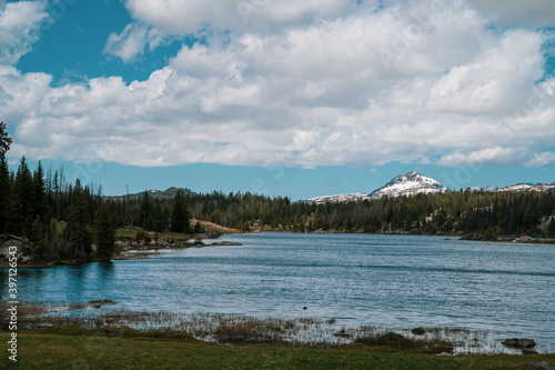 Long Lake, an alpine lake along the Beartooth Highway in Montana and Wyoming