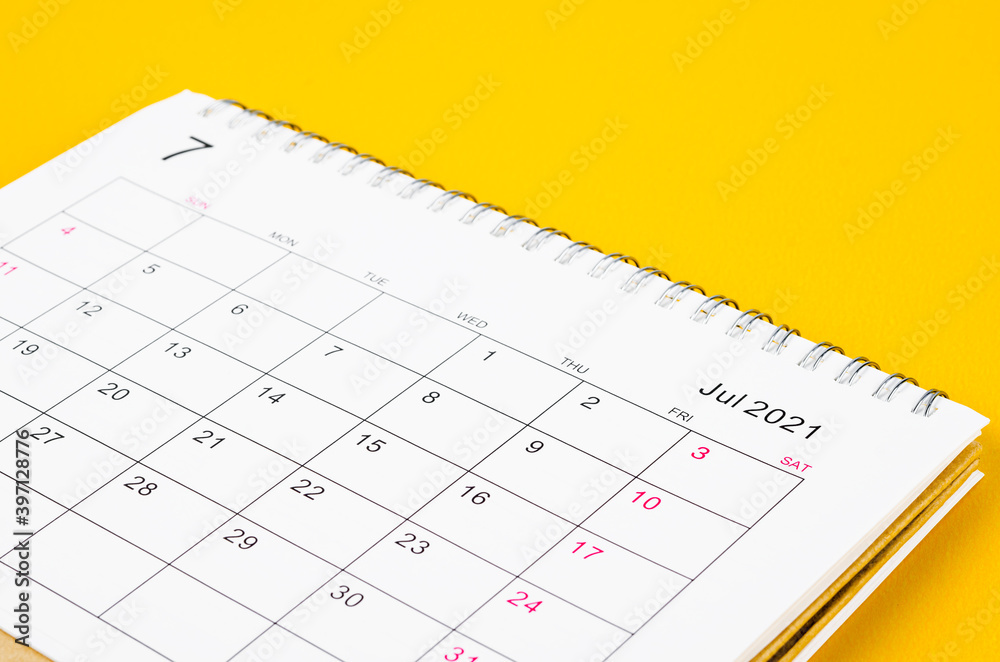 July 2021 Calendar desk for organizer to plan and reminder. July 2021 Calendar desk for organizer to plan and reminder.
