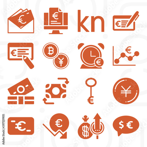 16 pack of modernity  filled web icons set