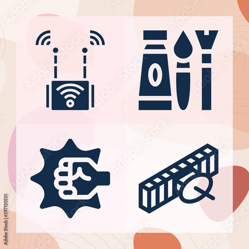 Simple set of impressive related filled icons