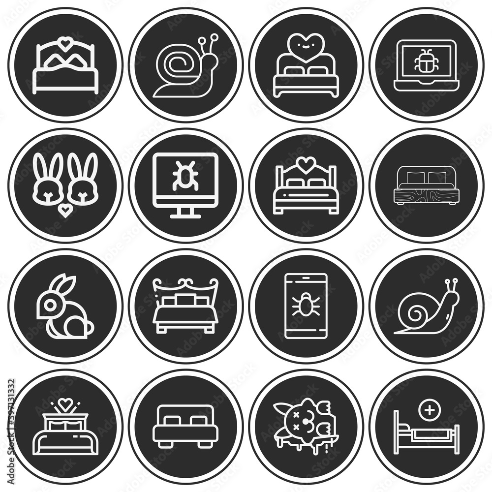 16 pack of bugs lineal web icons set 16 pack of bugs lineal web icons set