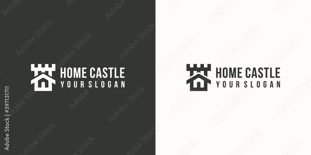 Home Castle Logo Design Template Inspiration Home Castle Logo Design Template Inspiration