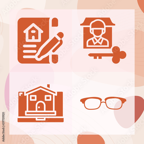 Simple set of irrational number related filled icons