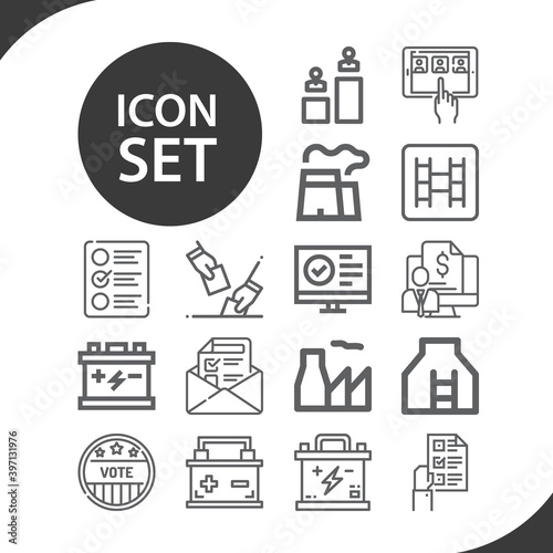 Simple set of veto related lineal icons.