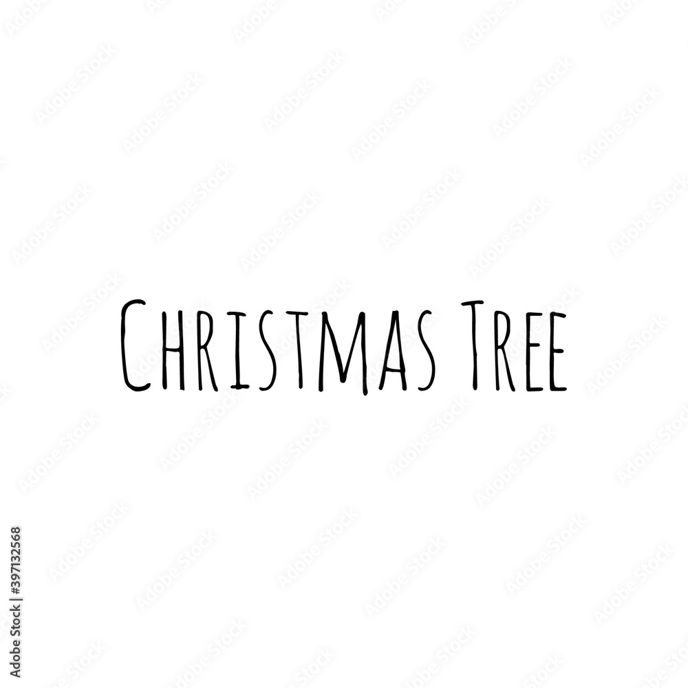''Christmas Tree'' Lettering