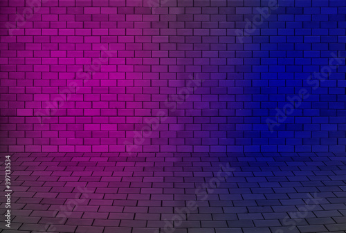 Blue and pink double wall background