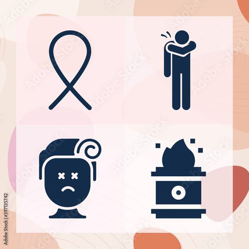 Simple set of symptom related filled icons