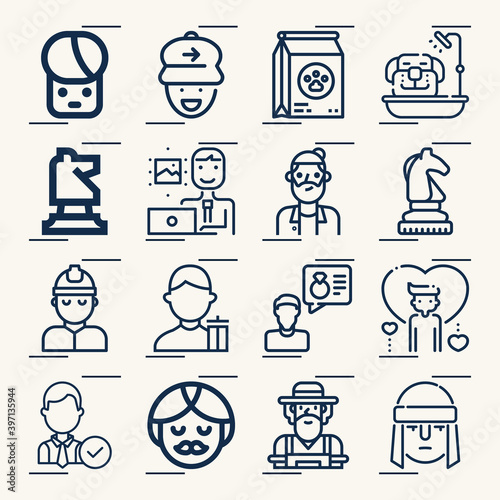 Simple set of gentle related lineal icons.
