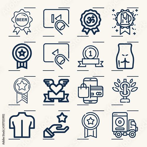 Simple set of reinforce related lineal icons.