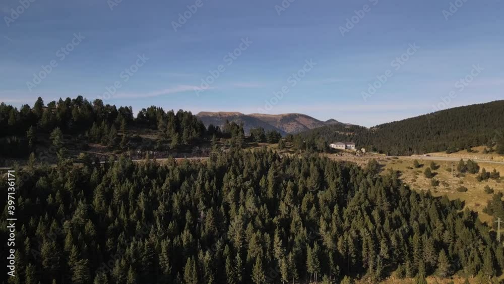 Aerial views of the mountains in the Spanish Pyrenees in autumn Aerial views of the mountains in the Spanish Pyrenees in autumn