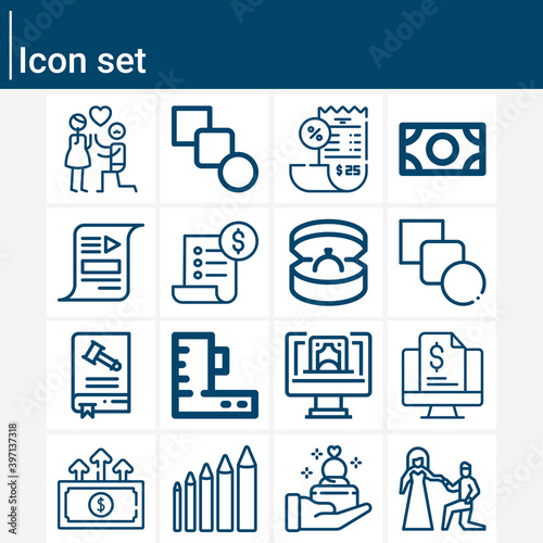 Simple set of amendments related lineal icons.