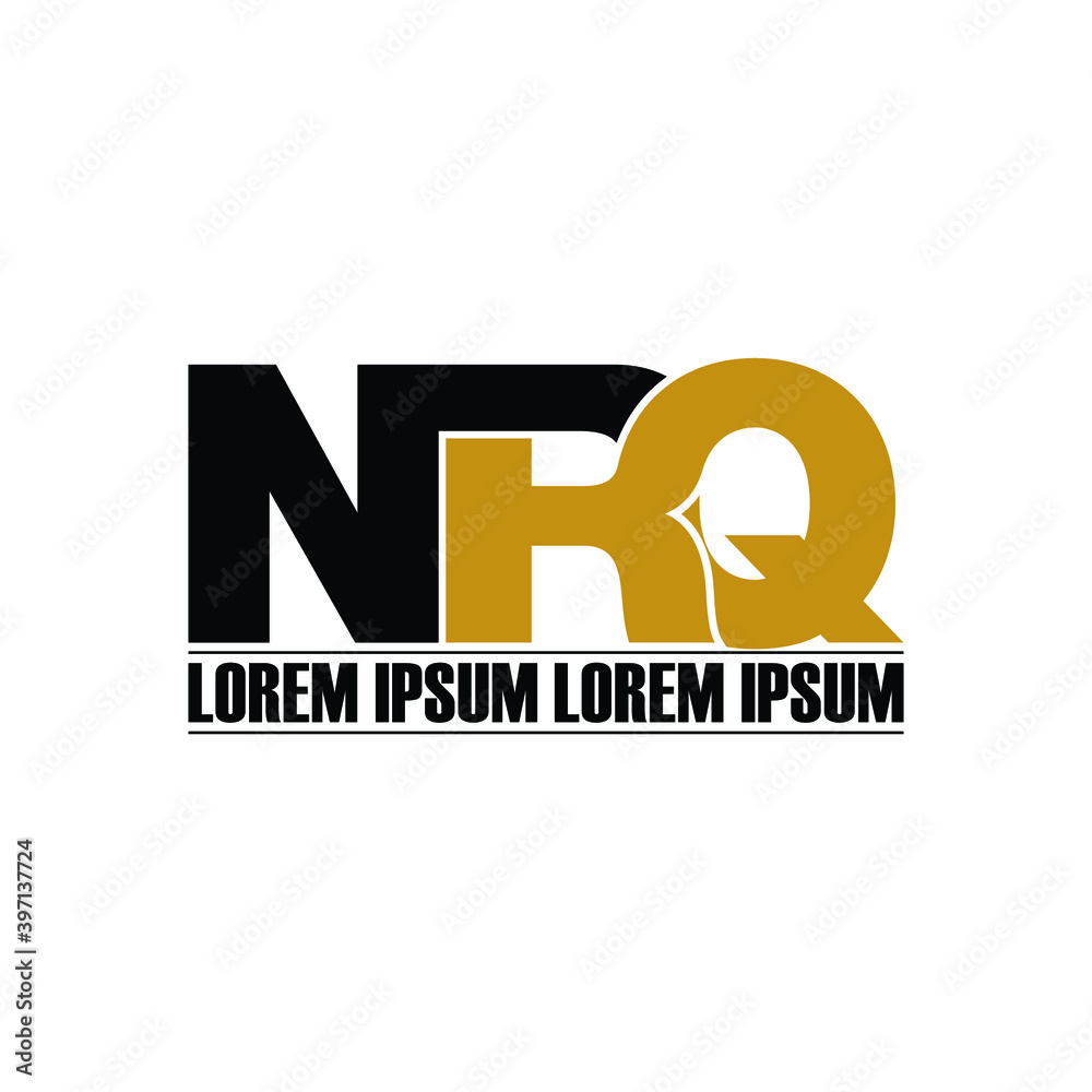 NRQ letter monogram logo design vector