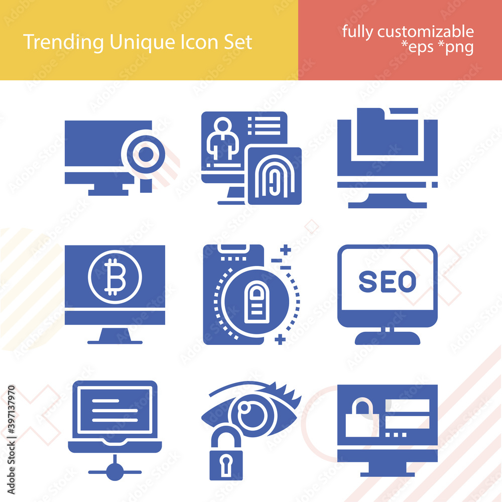 Simple set of detect related filled icons. Simple set of detect related filled icons.