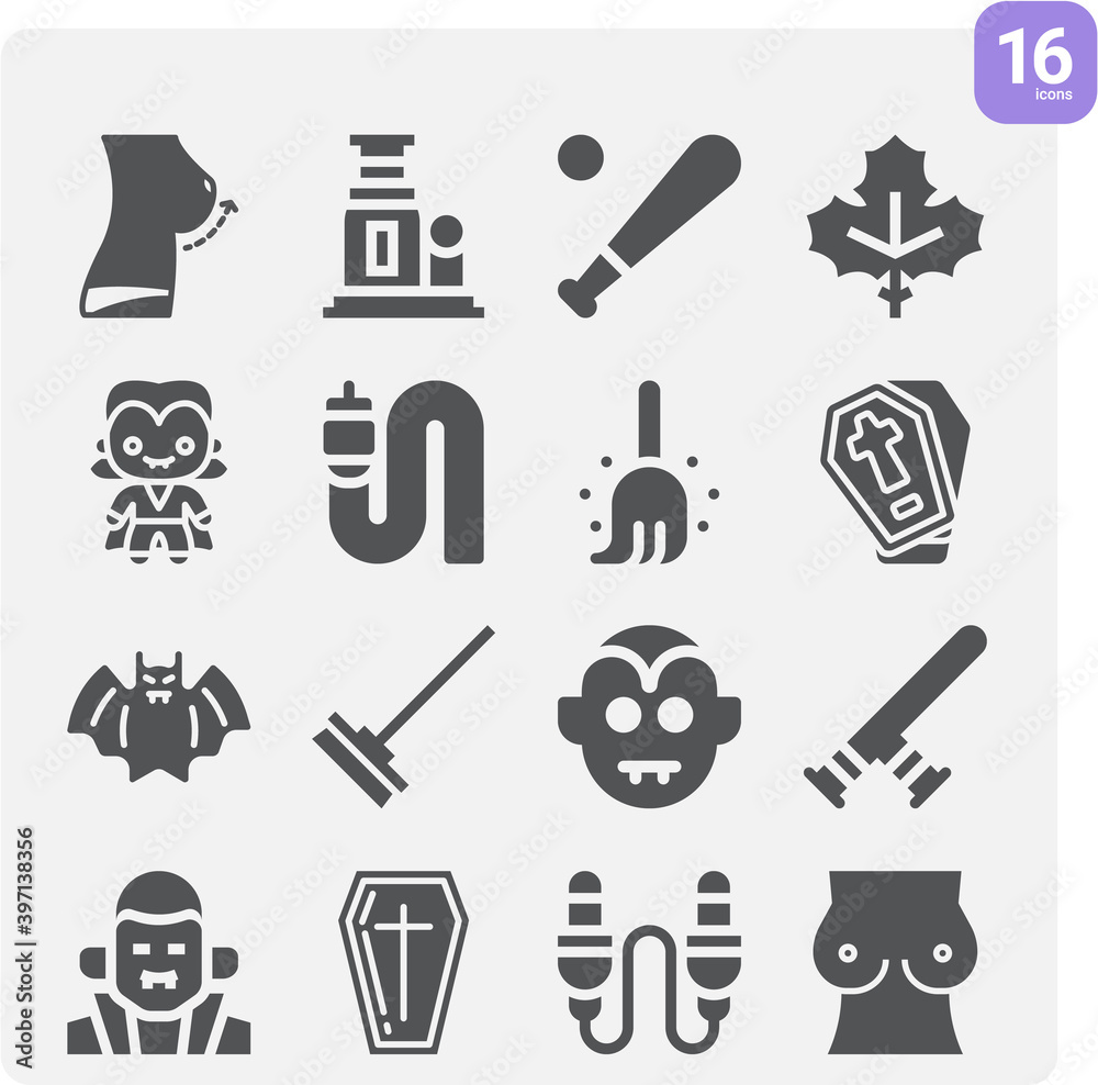 Simple set of october related filled icons. Simple set of october related filled icons.
