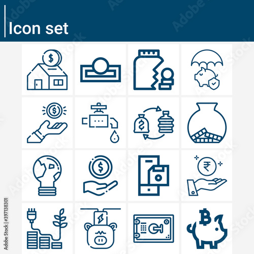 Simple set of lives related lineal icons.