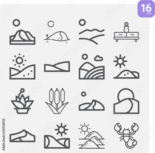 Simple set of fled related lineal icons.