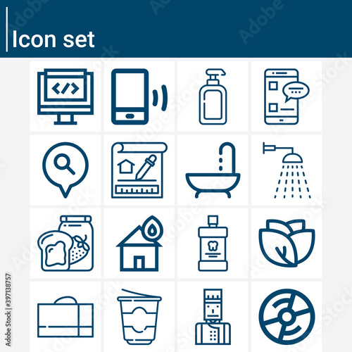 Simple set of re related lineal icons.
