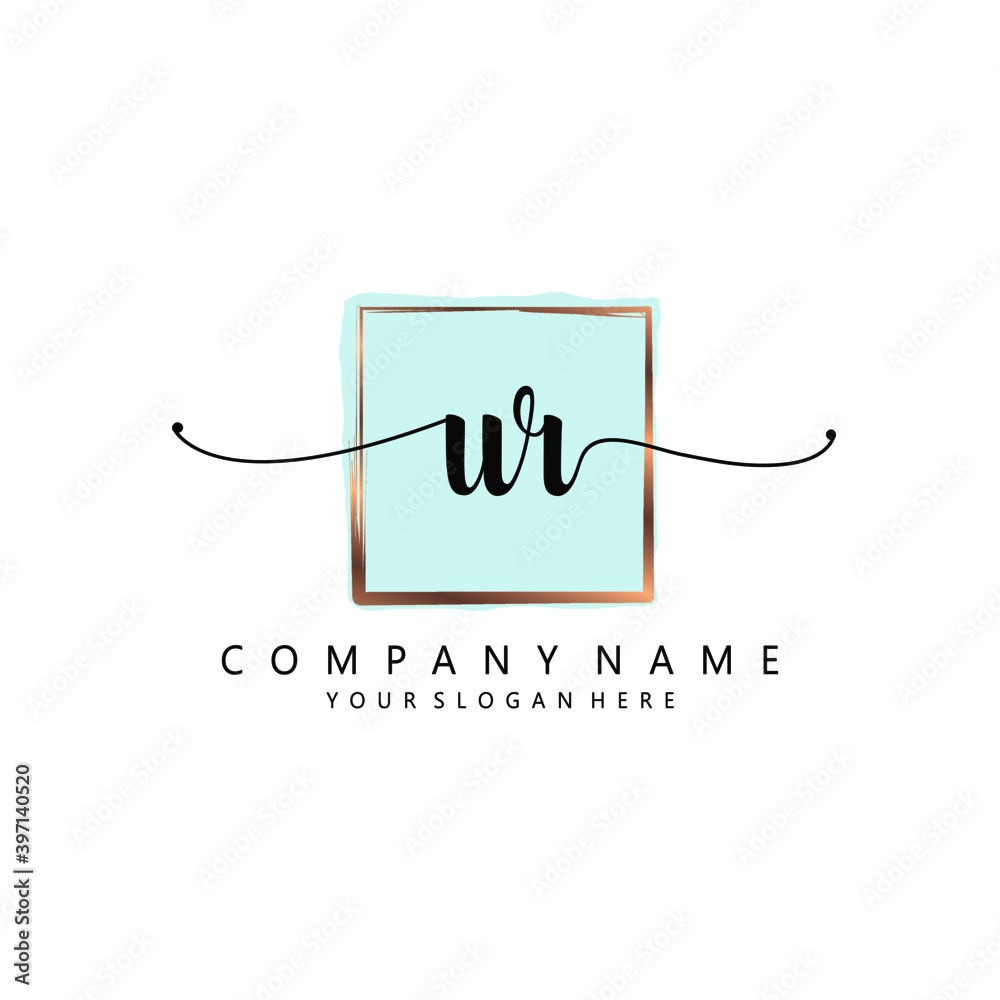 URUR,R Initial handwriting logo template vector URUR,R Initial handwriting logo template vector