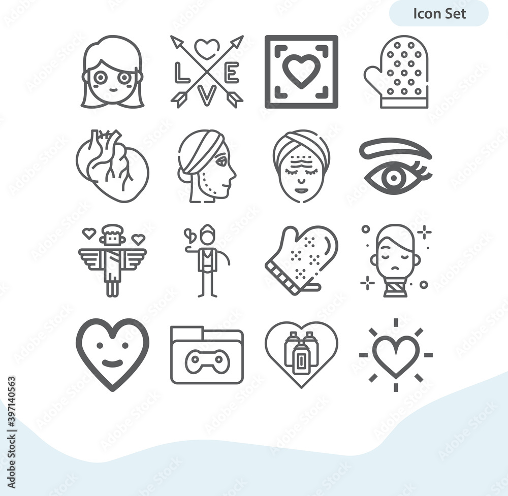 Simple set of nerve related lineal icons. Simple set of nerve related lineal icons.