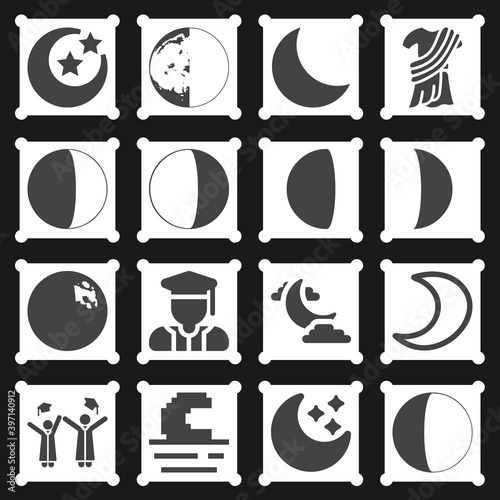 Принти на полотні 16 pack of gradual  filled web icons set