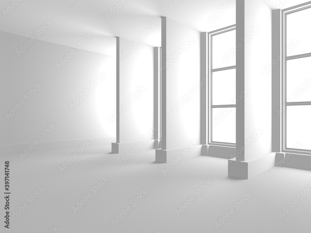 White Modern Background. Abstract Building Concept White Modern Background. Abstract Building Concept