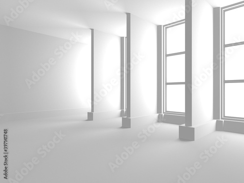 White Modern Background. Abstract Building Concept