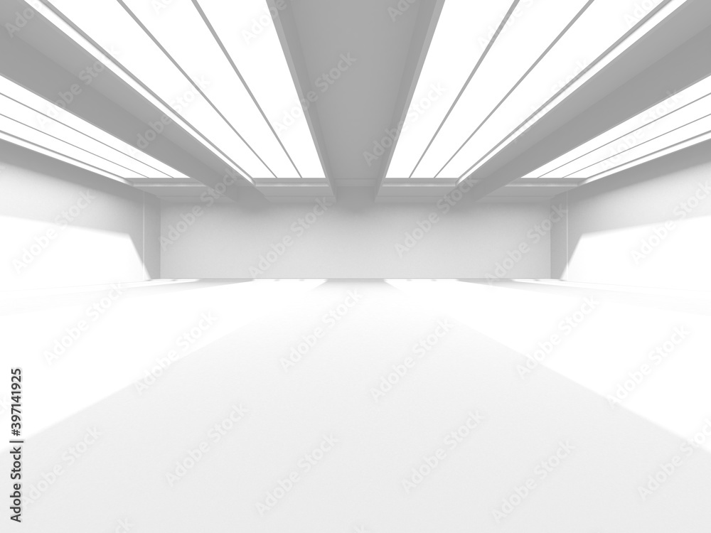 Abstract White Architecture Design Concept