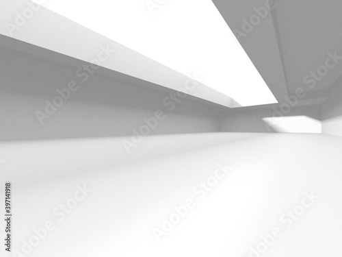 Abstract White Room Architecture Design Concept