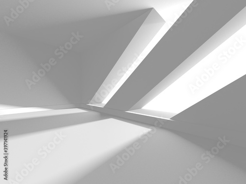 Abstract White Architecture Design Concept