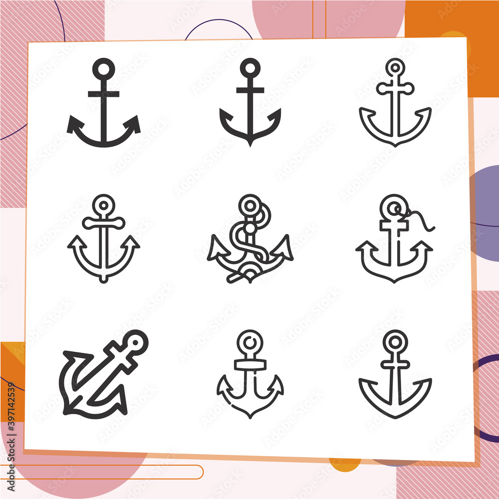 Simple set of 9 icons related to television reporter Simple set of 9 icons related to television reporter