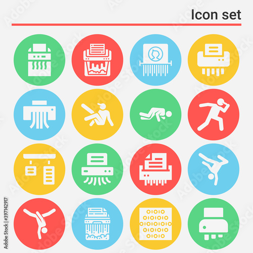 16 pack of hopeless  filled web icons set
