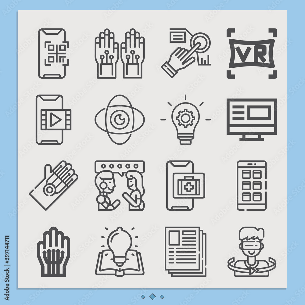 Simple set of practical related lineal icons.